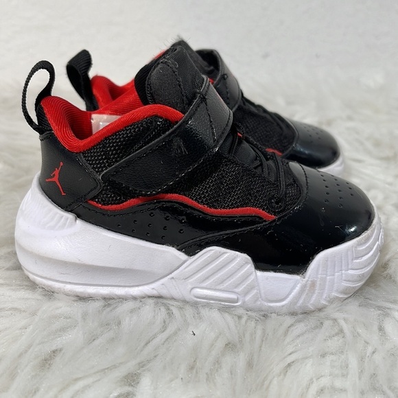 Nike Air Jordan Stay Loyal Black Red Bred DC7231-001 Toddler Baby Shoes 5C - Picture 6 of 15